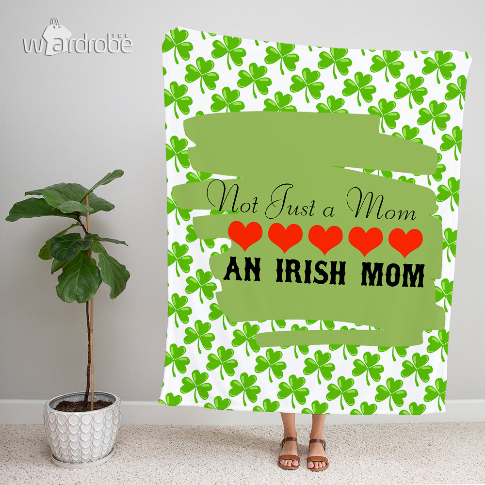 Custom Blanket Personalized Blanket - Not Just A Mom An Irish Mom