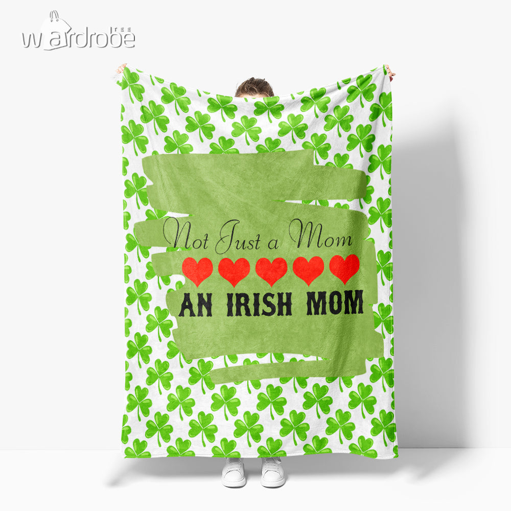 Custom Blanket Personalized Blanket - Not Just A Mom An Irish Mom