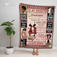 Thumbnail for Custom Blanket Black Mom And Black Daughter - Gift For Daughter