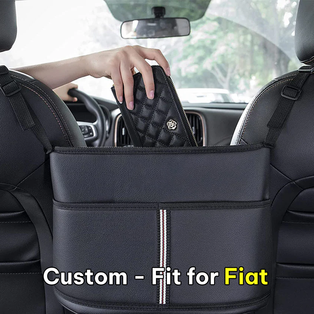 Car Purse Holder for Car Handbag Holder Between Seats Premium PU Leather, Auto Driver Or Passenger Accessories Organizer, Hanging Car Purse Storage Pocket Back Seat Pet Barrier