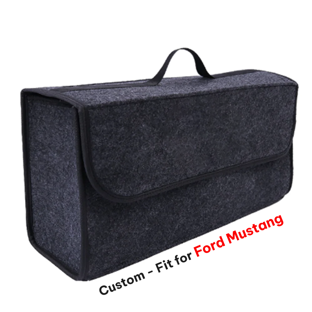 Soft Felt Car Bag Organizer, Folding Car Storage Box Non Slip Fireproof Car Trunk Organizer