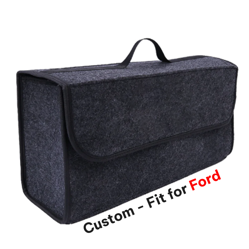 Soft Felt Car Bag Organizer, Folding Car Storage Box Non Slip Fireproof Car Trunk Organizer