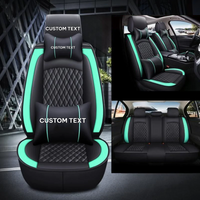 Thumbnail for Custom Text For Seat Covers 5 Seats Full Set, Custom Fit For Your Cars, Leatherette Automotive Seat Cushion Protector Universal Fit, Vehicle Auto Interior Decor FM13988