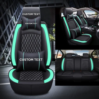 Thumbnail for Custom Text For Seat Covers 5 Seats Full Set, Custom Fit For Your Cars, Leatherette Automotive Seat Cushion Protector Universal Fit, Vehicle Auto Interior Decor HY13988