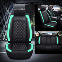 Thumbnail for Custom Text For Seat Covers 5 Seats Full Set, Custom Fit For Your Cars, Leatherette Automotive Seat Cushion Protector Universal Fit, Vehicle Auto Interior Decor RL13988