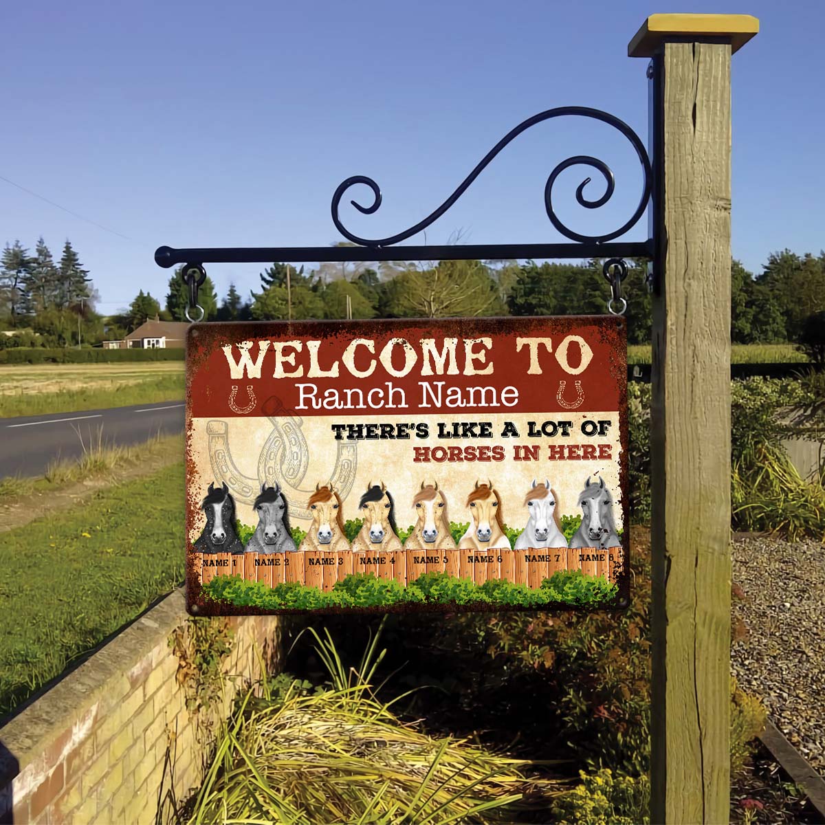 Personalized Custom Name Hope You Like Horses Printed Metal Signs Gift For Horse