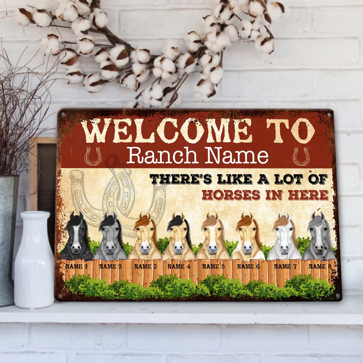 Personalized Custom Name Hope You Like Horses Printed Metal Signs Gift For Horse