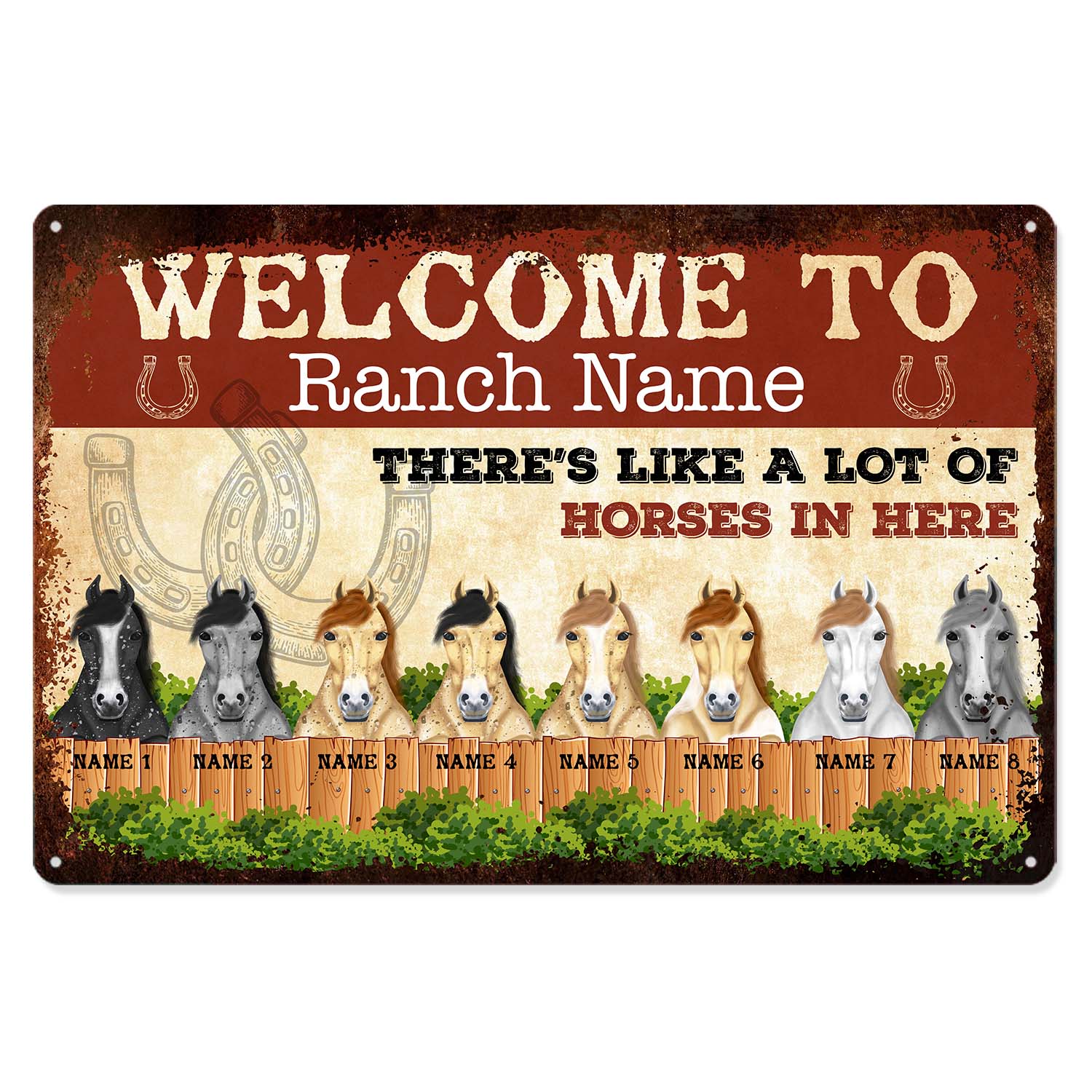 Personalized Custom Name Hope You Like Horses Printed Metal Signs Gift For Horse