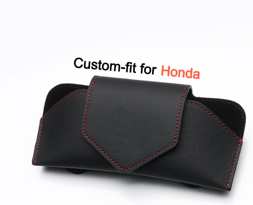 Sunglass Holder for Car Visor,  Car Sunglass Holder Eyeglasses Holder Leather Sun Glasses Protective Storage Case Holder for Vehicle Sun Shade