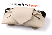 Sunglass Holder for Car Visor,  Car Sunglass Holder Eyeglasses Holder Leather Sun Glasses Protective Storage Case Holder for Vehicle Sun Shade