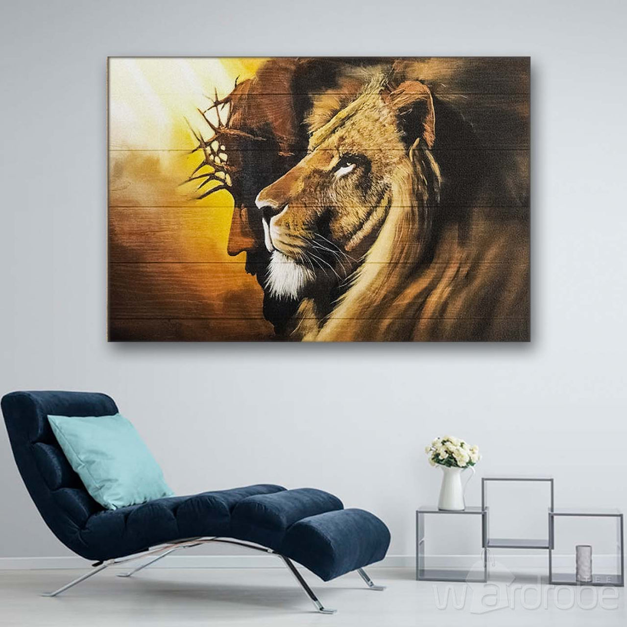 Custom Canvas Jesus And Lion Canvas