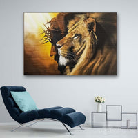 Thumbnail for Custom Canvas Jesus And Lion Canvas