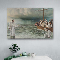 Thumbnail for Custom Canvas Jesus Christ Walking On Water Canvas