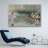 Thumbnail for Custom Canvas Jesus Christ Walking On Water Canvas