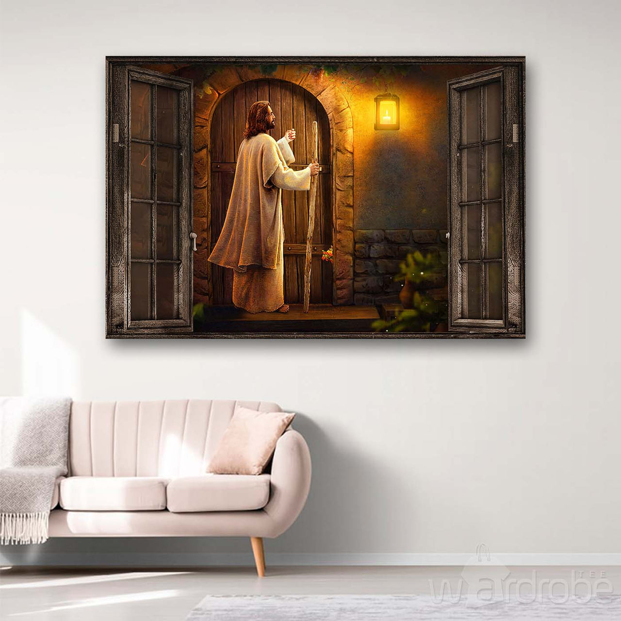 Custom Canvas Jesus knocks the door, Canvas Home - Gift For Men Women