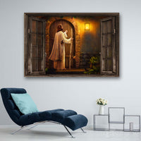 Thumbnail for Custom Canvas Jesus knocks the door, Canvas Home - Gift For Men Women