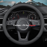 Thumbnail for Steering Wheel Cover for Men and Women, Custom fit for Jaguar, Leather Steering Wheel Cover, Universal Steering Wheel Cover for Cars, Vehicles, SUVs