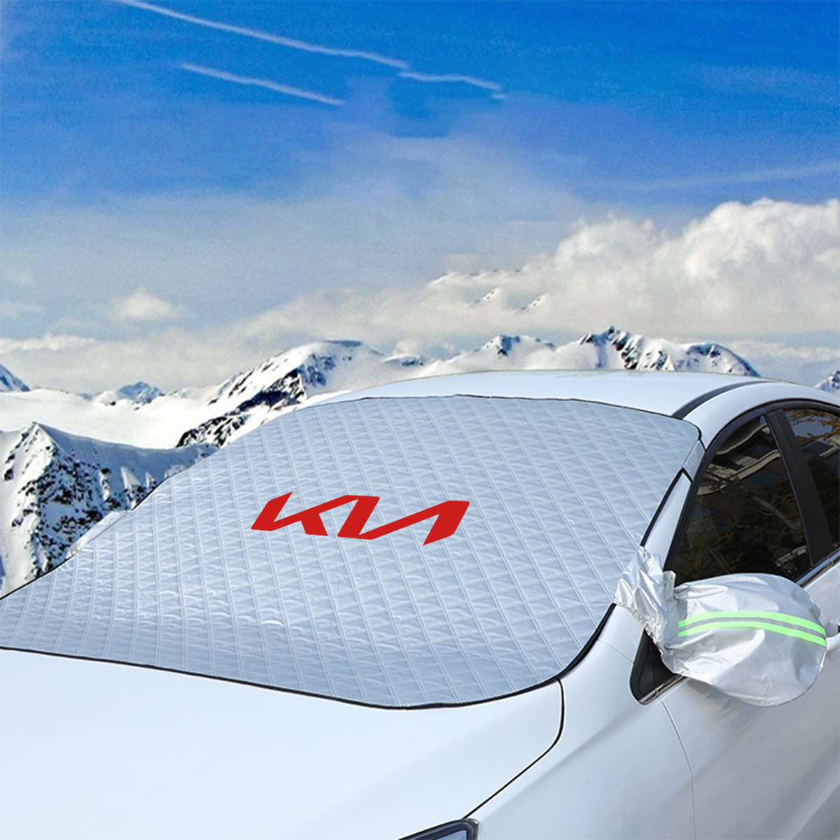 Windshield Cover for Ice and Snow, Custom fit for Car, Magnetic Windshield Cover, Water, Heat & Sag-Proof Car Windshield Snow Cover, Mirror Protector Windproof Sunshade Cover