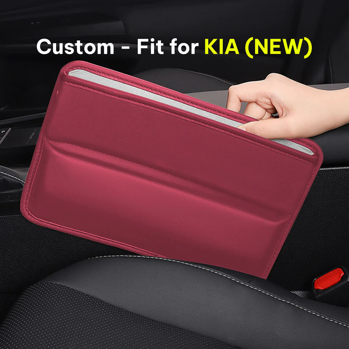 Car Seat Gap Filler Organizer, Multifunctional Pu Leather Console Side Pocket Organizer For Cellphones, Cards, Wallets, Keys