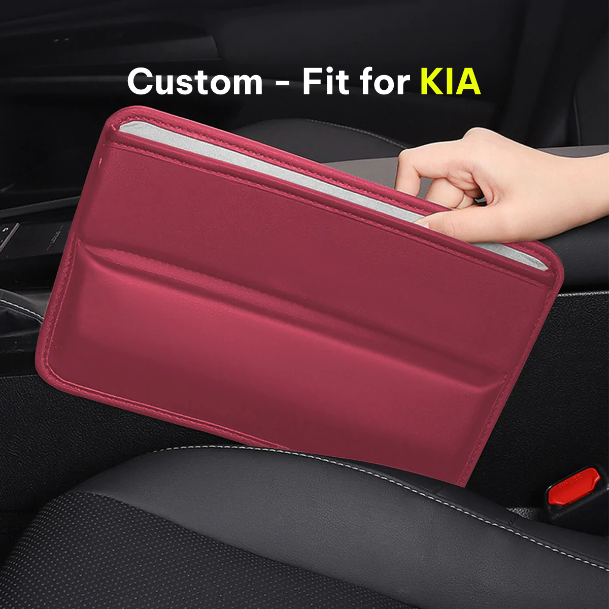 Car Seat Gap Filler Organizer, Multifunctional Pu Leather Console Side Pocket Organizer For Cellphones, Cards, Wallets, Keys