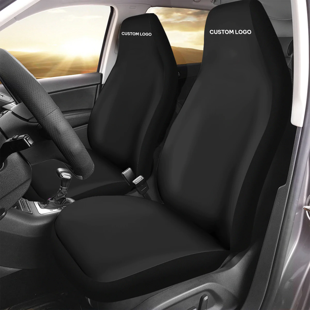 Custom Logo Car Seat Covers, Car Bucket Seat Protection Airbag Compatible 2 PCS, Car Seat Accessories