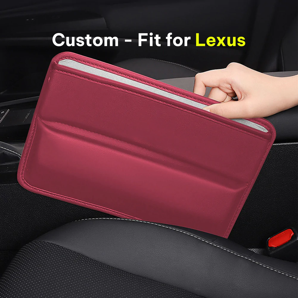 Car Seat Gap Filler Organizer, Multifunctional Pu Leather Console Side Pocket Organizer For Cellphones, Cards, Wallets, Keys