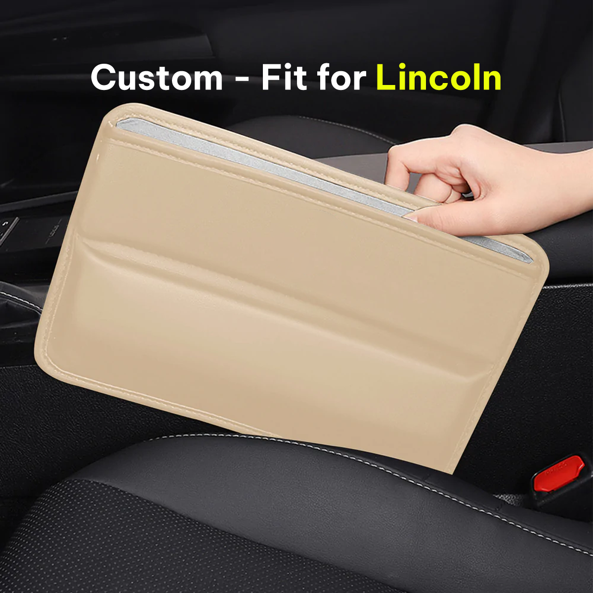 Car Seat Gap Filler Organizer, Multifunctional Pu Leather Console Side Pocket Organizer For Cellphones, Cards, Wallets, Keys