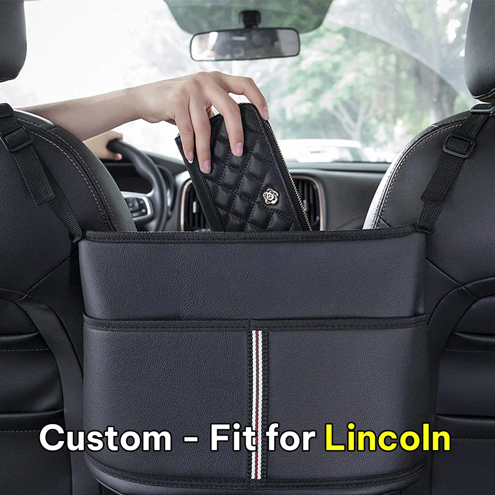 Car Purse Holder for Car Handbag Holder Between Seats Premium PU Leather,  Auto Driver Or Passenger Accessories Organizer, Hanging Car Purse Storage Pocket Back Seat Pet Barrier