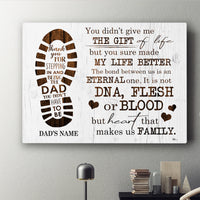 Thumbnail for Personalized Custom Name You Didn't Give Us The Gift Of Life Canvas Print Wall Gift For Dad Daddy Father Day