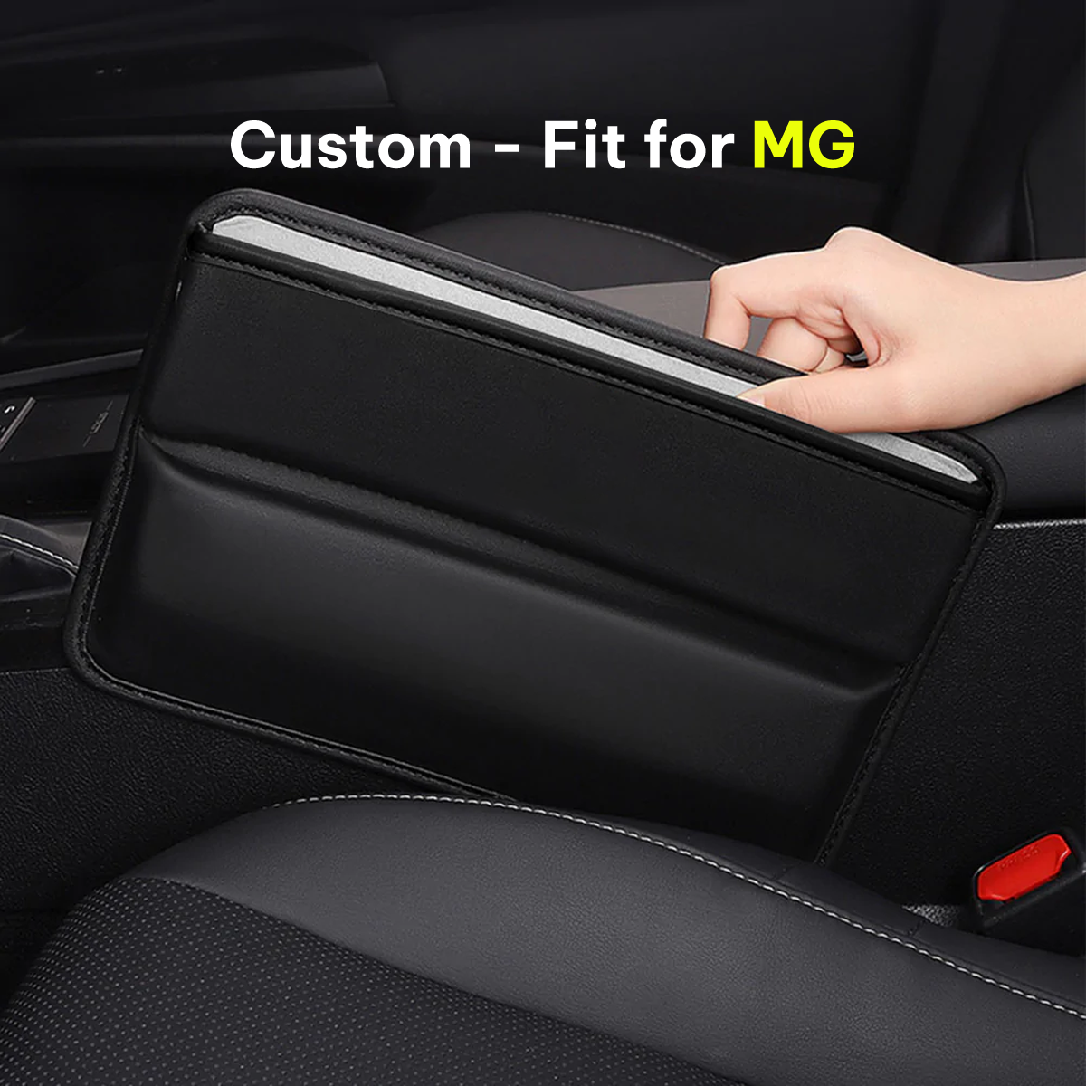 Car Seat Gap Filler Organizer, Multifunctional Pu Leather Console Side Pocket Organizer For Cellphones, Cards, Wallets, Keys