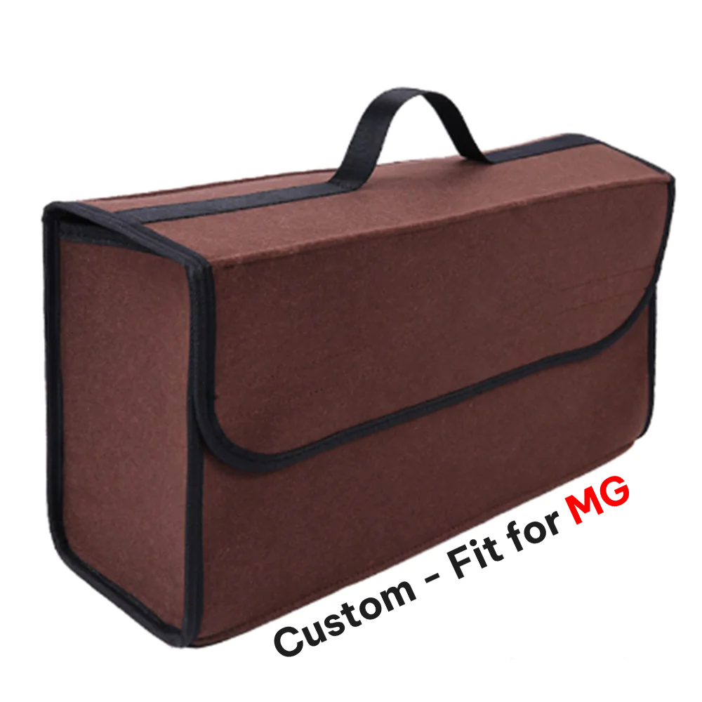Soft Felt Car Bag Organizer, Folding Car Storage Box Non Slip Fireproof Car Trunk Organizer