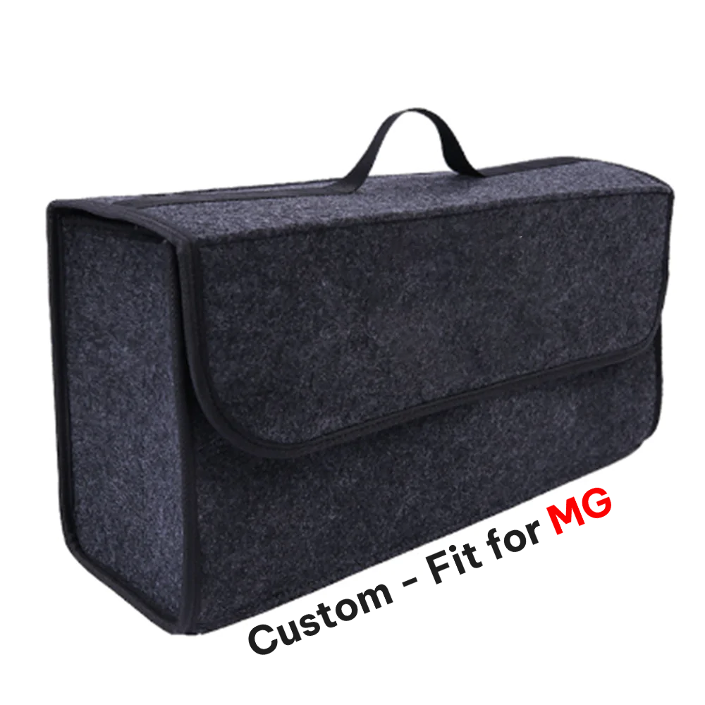 Soft Felt Car Bag Organizer, Folding Car Storage Box Non Slip Fireproof Car Trunk Organizer