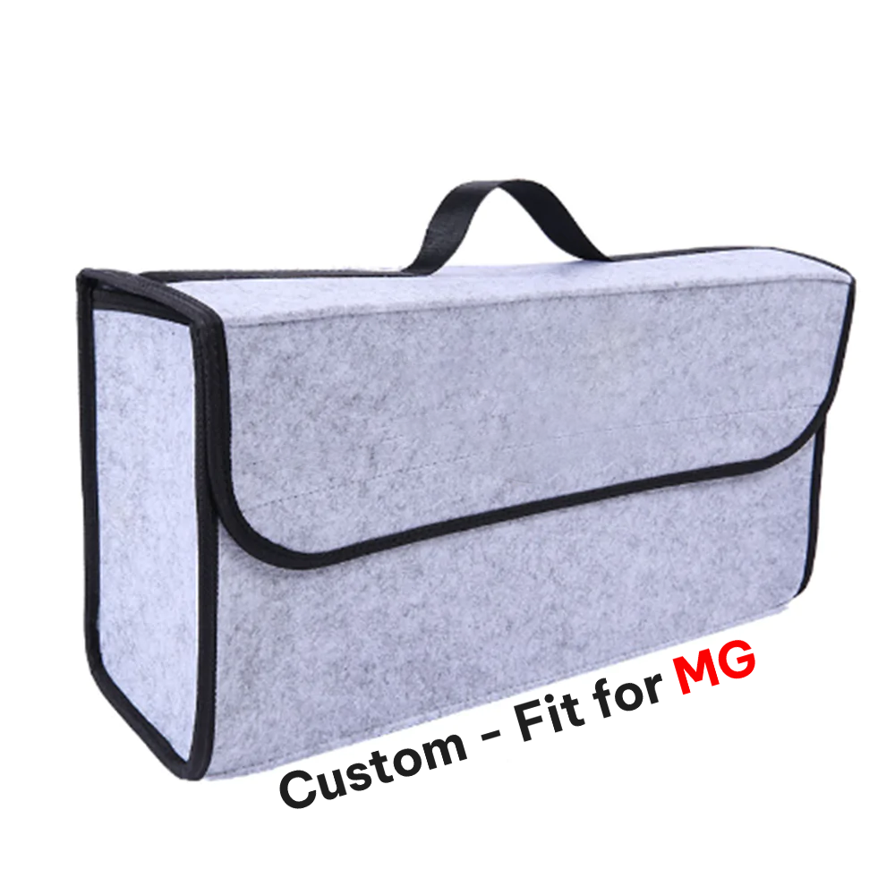 Soft Felt Car Bag Organizer, Folding Car Storage Box Non Slip Fireproof Car Trunk Organizer