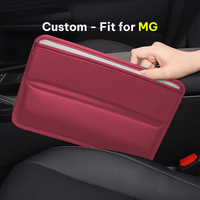 Thumbnail for Car Seat Gap Filler Organizer, Multifunctional Pu Leather Console Side Pocket Organizer For Cellphones, Cards, Wallets, Keys