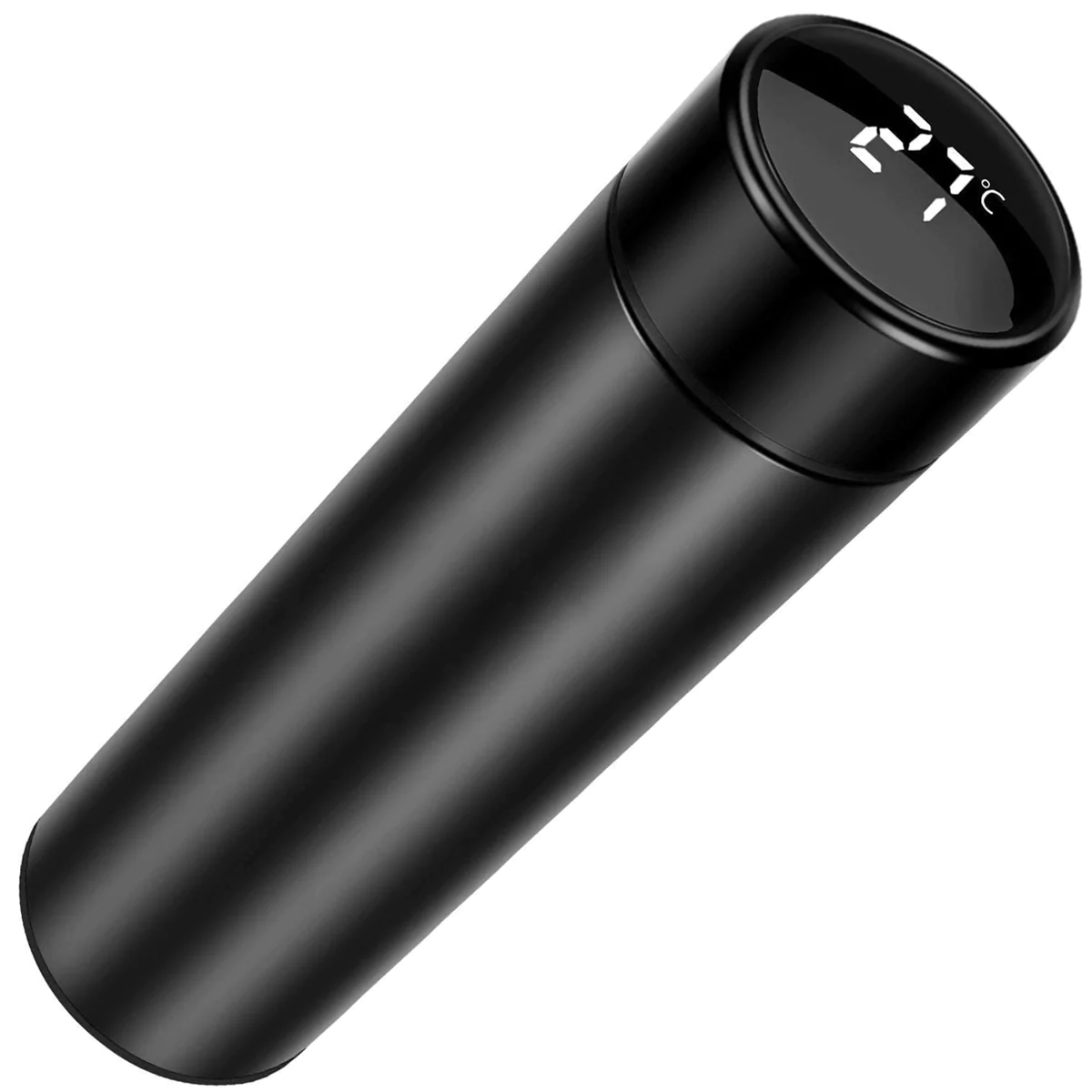 Custom Text 17oz Insulated Water Bottle with LED Temperature Display, Coffee Tea Infuser Bottle Double Wall Vacuum Insulated Water Bottle for Hot or Cold Drink, Stainless Steel Sports Automotive Travel Mug