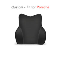 Thumbnail for Car Headrest Neck Pillow and Lumbar Support Back Cushion Kit, Memory Foam Erognomic, Custom fit for Porsche