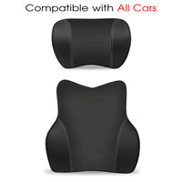 Thumbnail for Car Headrest Neck Pillow and Lumbar Support Back Cushion Kit, Custom Fit For Your Cars, Memory Foam Erognomic, Car Accessories VE13992