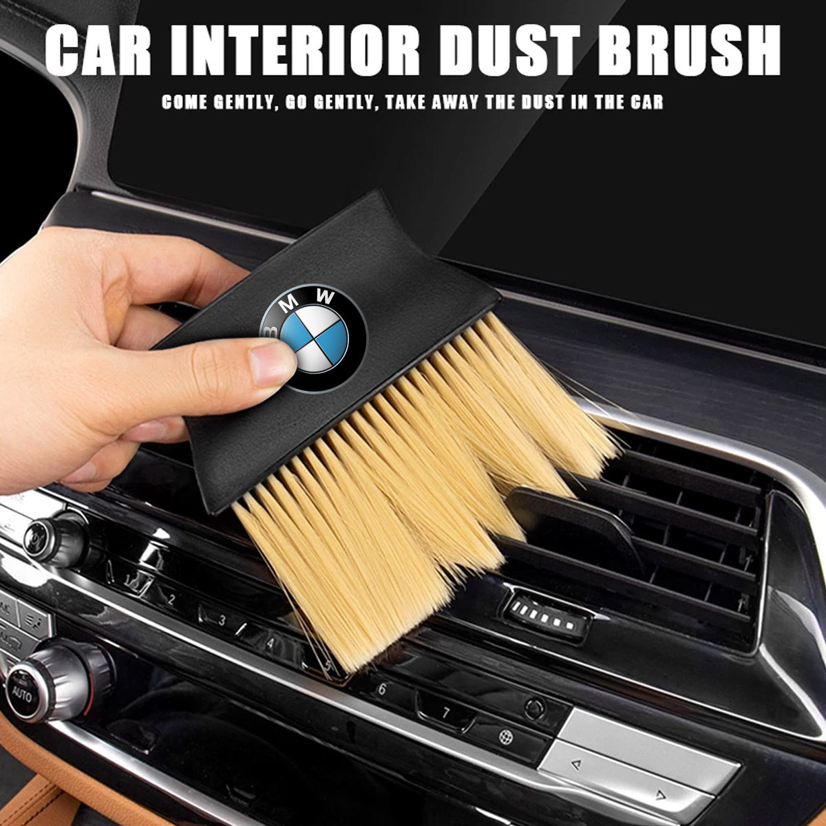 Car Cleaning Brushes Duste, Soft Bristles Detailing Brush Dusting Tool for Automotive Dashboard, Air Conditioner Vents, Leather, Computer, Scratch Free