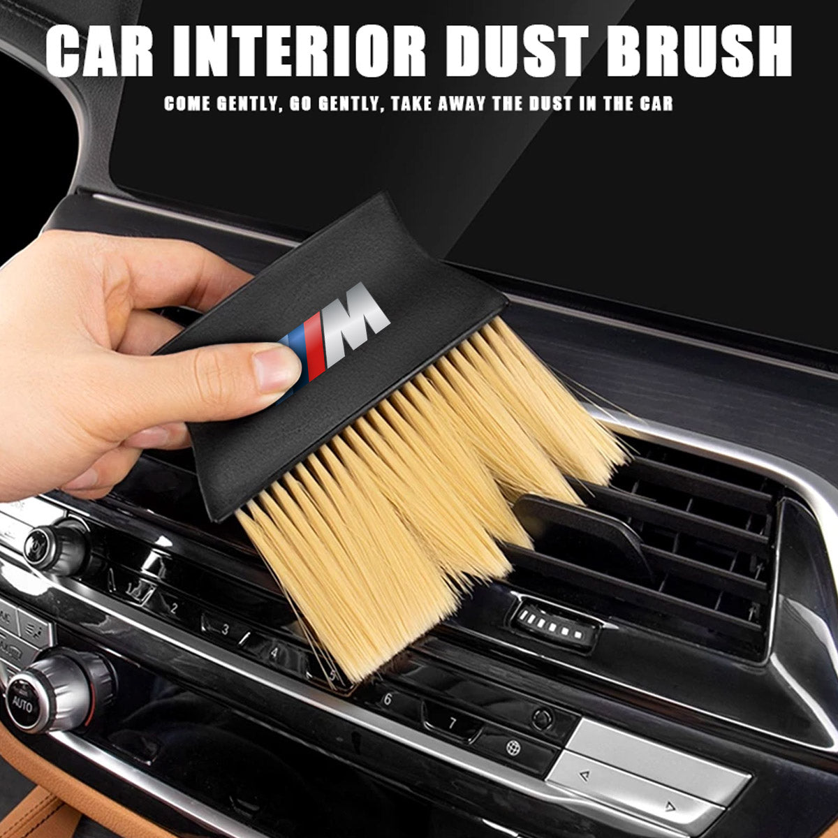 Car Cleaning Brushes Duster, Soft Bristles Detailing Brush Dusting Tool for Automotive Dashboard, Air Conditioner Vents, Leather, Computer, Scratch Free