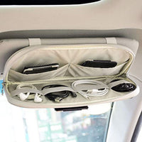 Thumbnail for Car Sun Visor Organizer Auto Car Visor Pocket and Interior Accessories Car Truck Visor Storage Pouch Holder with Multi-Pocket Net Zippers