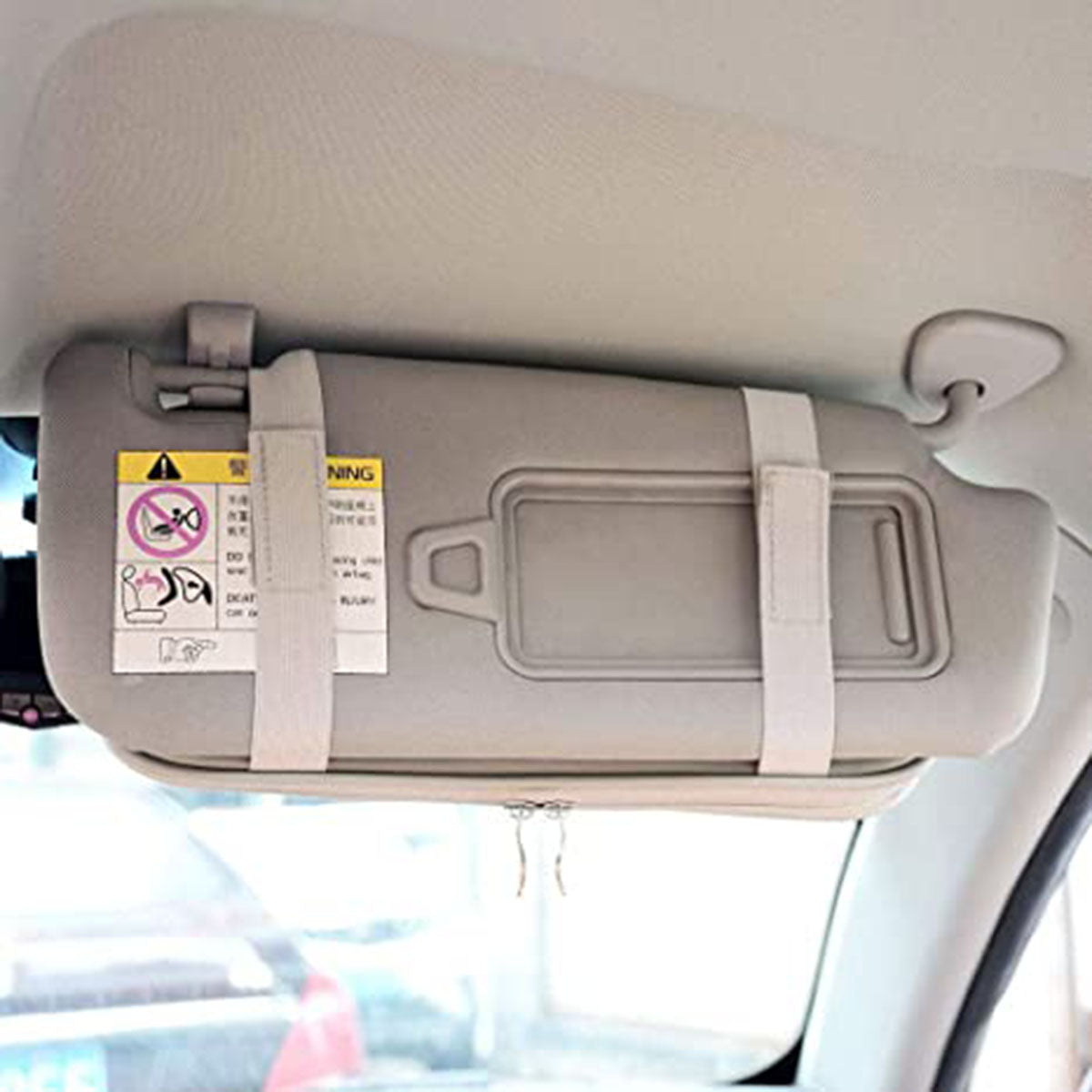 Car Sun Visor Organizer Auto Car Visor Pocket and Interior Accessories Car Truck Visor Storage Pouch Holder with Multi-Pocket Net Zippers