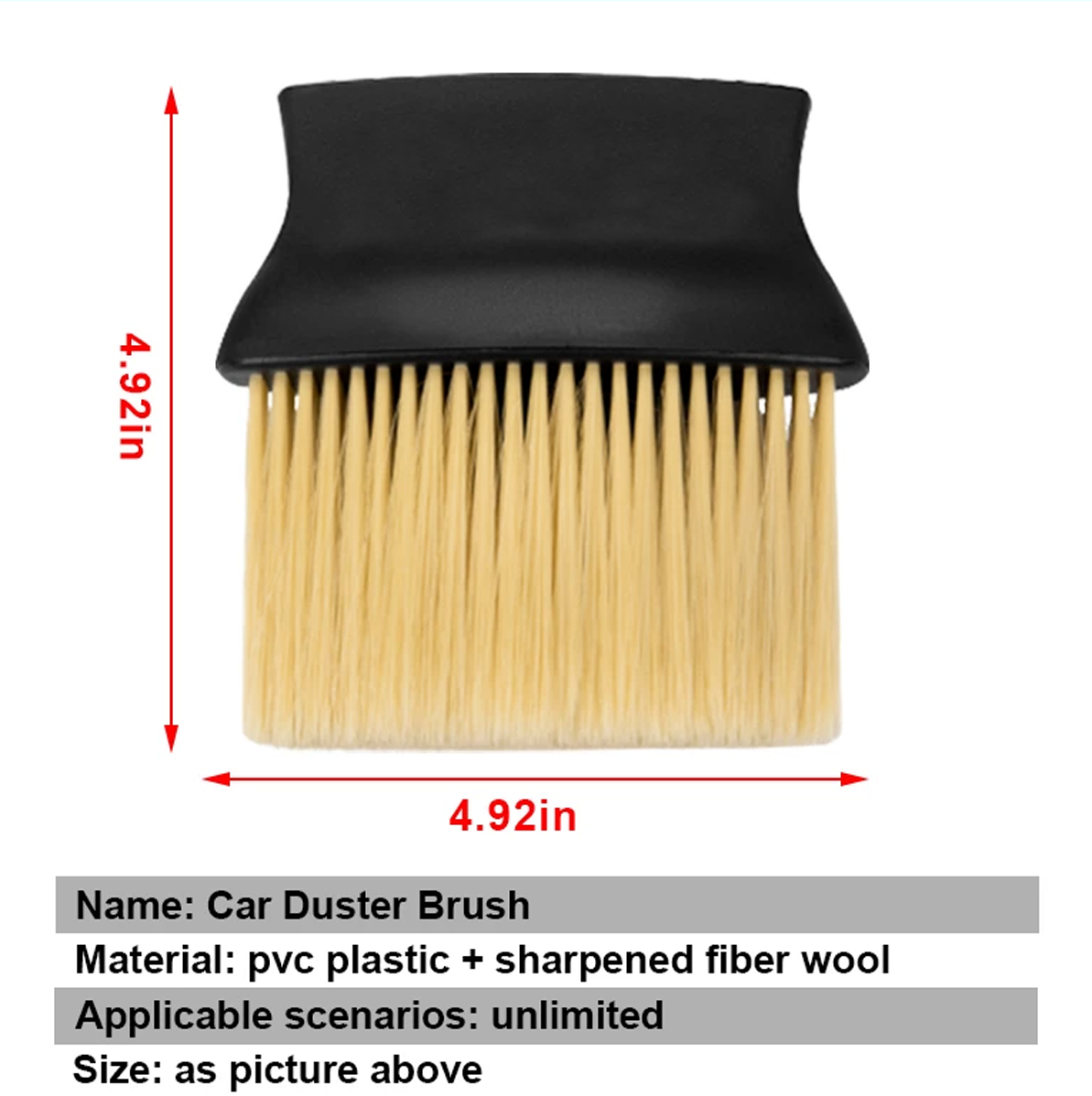 Car Cleaning Brushes Duster, Custom Fit For Your Cars, Soft Bristles Detailing Brush Dusting Tool for Automotive Dashboard, Air Conditioner Vents, Leather, Computer, Scratch Free