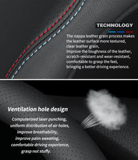Thumbnail for Car Steering Wheel Cover 2023 Update Version, Custom Fit For Your Cars, Premium Leather Car Steering Wheel Cover with Logo, Car Accessories LR18991