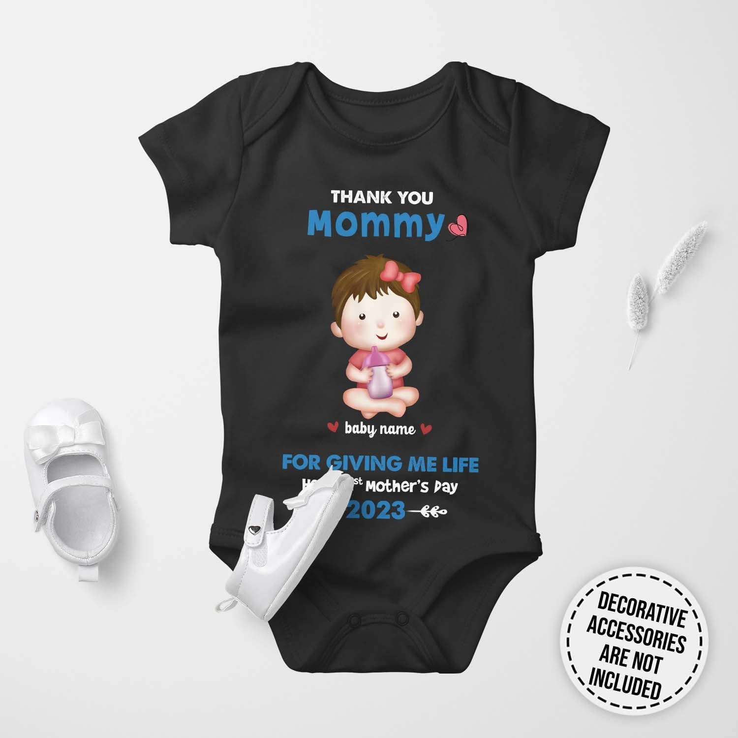 Personalized Custom Baby Name Thank You Mommy For Giving Me Life Happy Mother Day Gift For Mom Mommy Mother Day