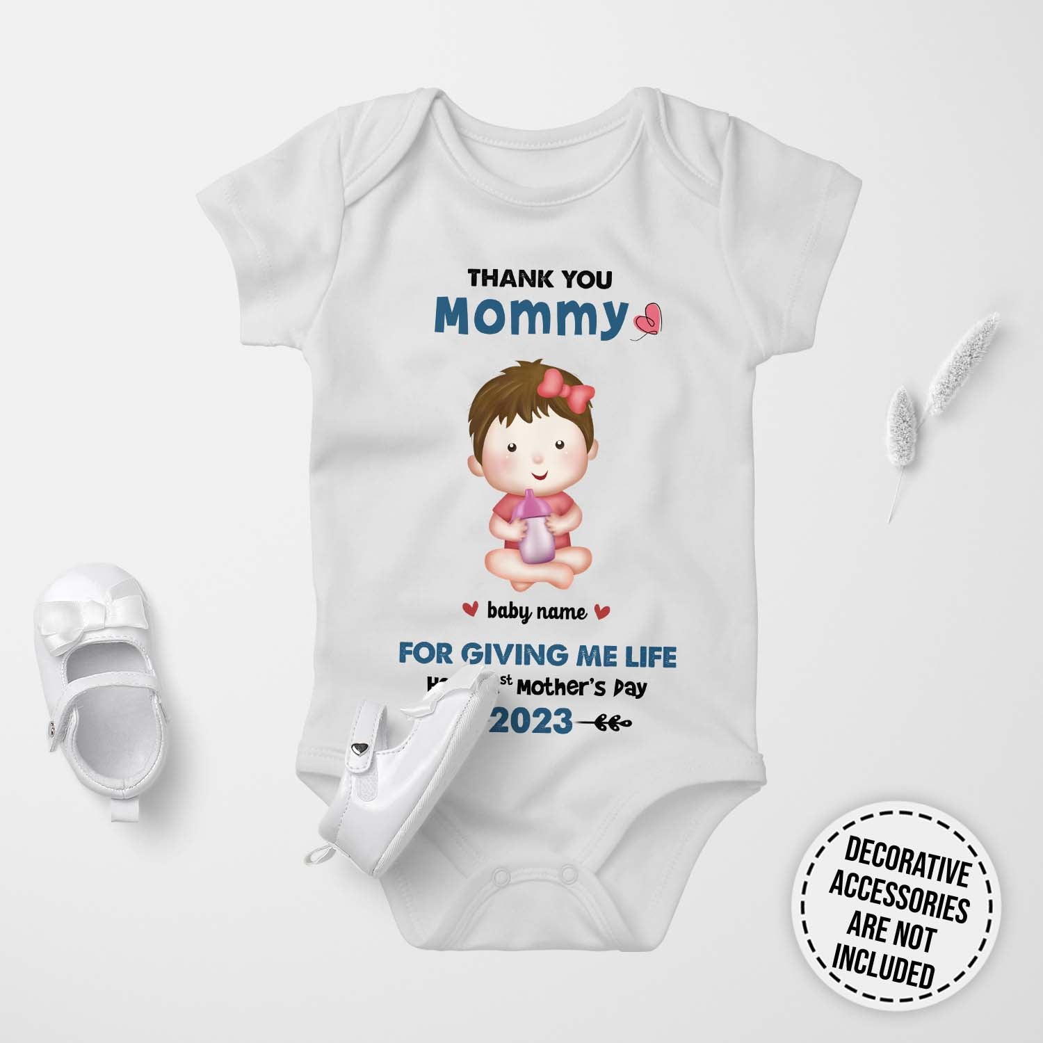 Personalized Custom Baby Name Thank You Mommy For Giving Me Life Happy Mother Day Gift For Mom Mommy Mother Day