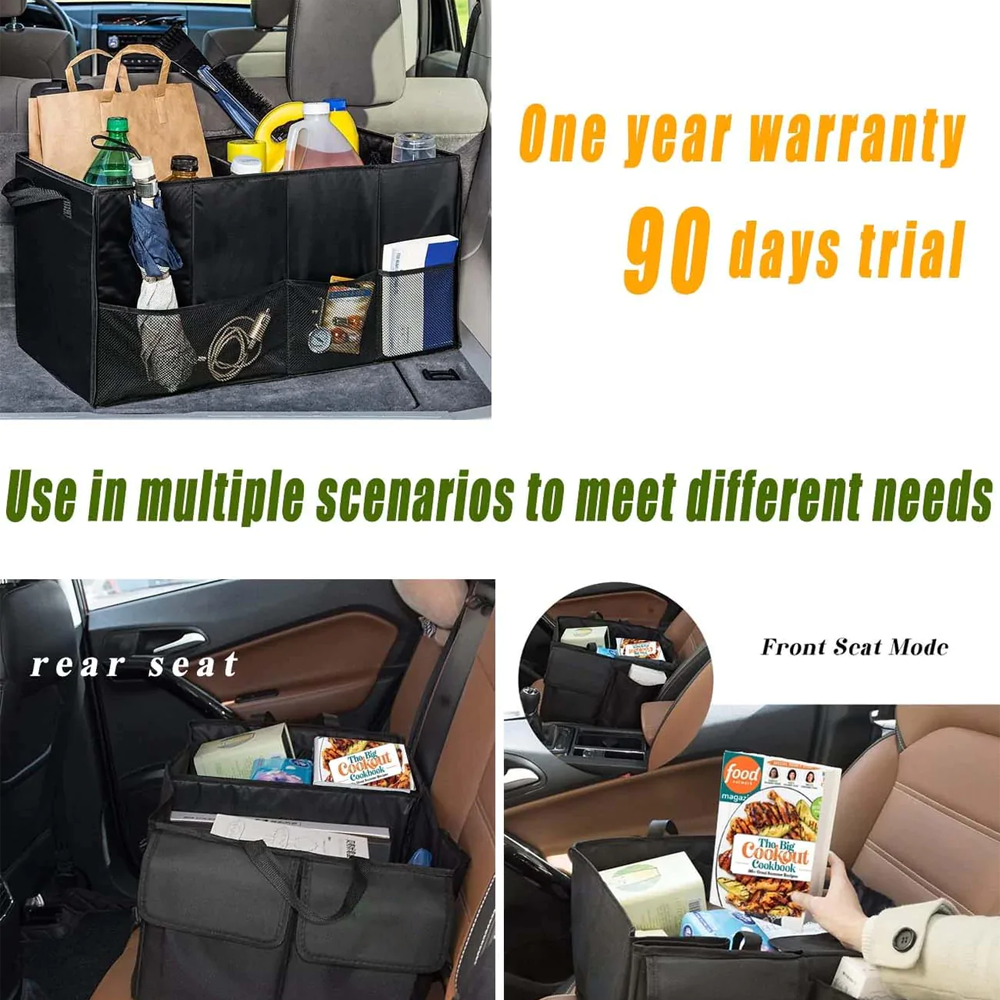 Custom Text For Car Trunk Organizer, Compatible with All Cars, Foldable Car Trunk Storage Box, Storage Bag, Waterproof, Dust-proof, Stain-Resistant CA12997