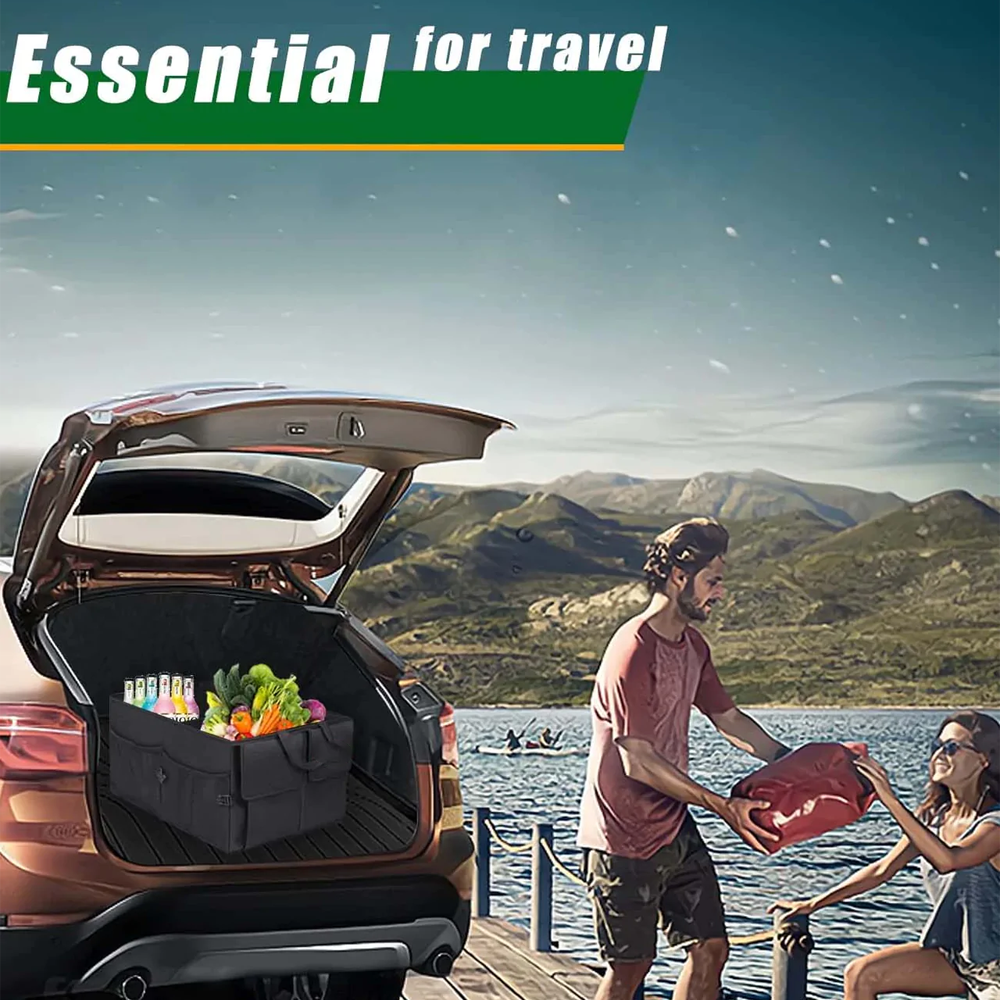 Custom Text For Car Trunk Organizer, Compatible with All Cars, Foldable Car Trunk Storage Box, Storage Bag, Waterproof, Dust-proof, Stain-Resistant MS12997