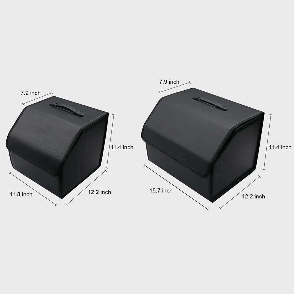 Custom Logo Foldable Trunk Storage Luggage Organizer Box, SUV Trunk Organizer Van Cargo Carrier Caddy for Shopping, Camping Picnic, Home Garage