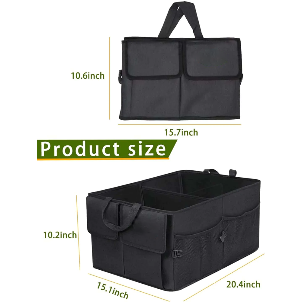 Custom Text For Car Trunk Organizer, Compatible with All Cars, Foldable Car Trunk Storage Box, Storage Bag, Waterproof, Dust-proof, Stain-Resistant FT12997