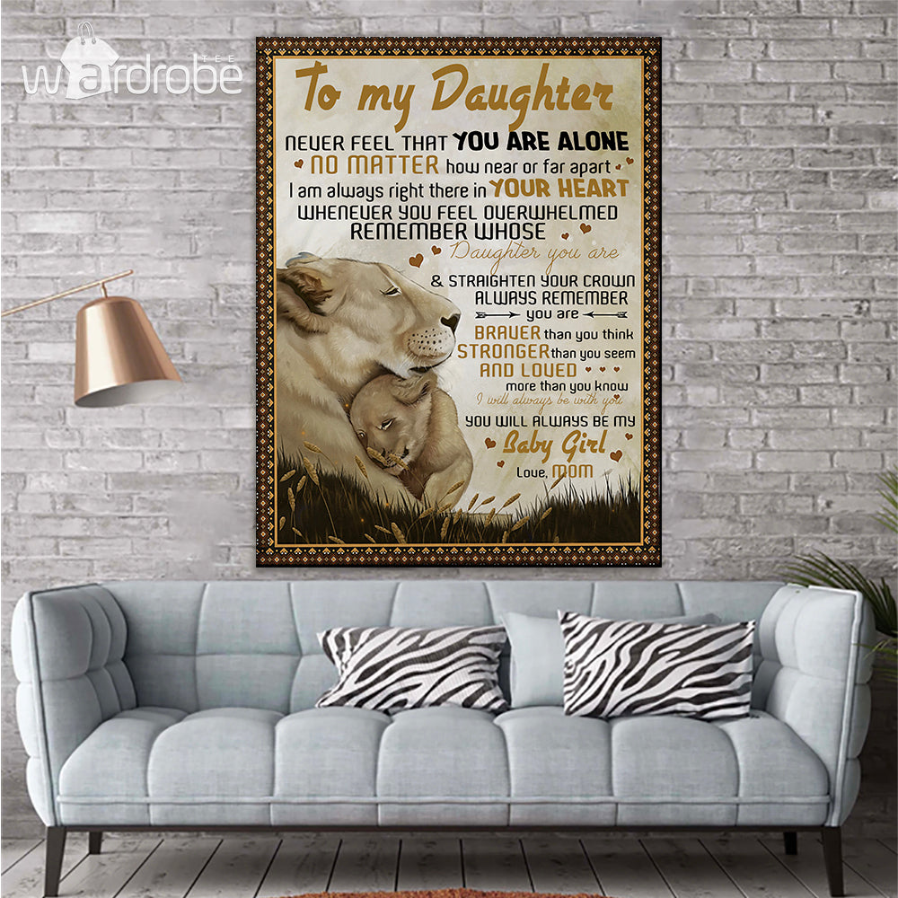 Custom Poster Lion To My Daughter From Mom - Gift For Daughter